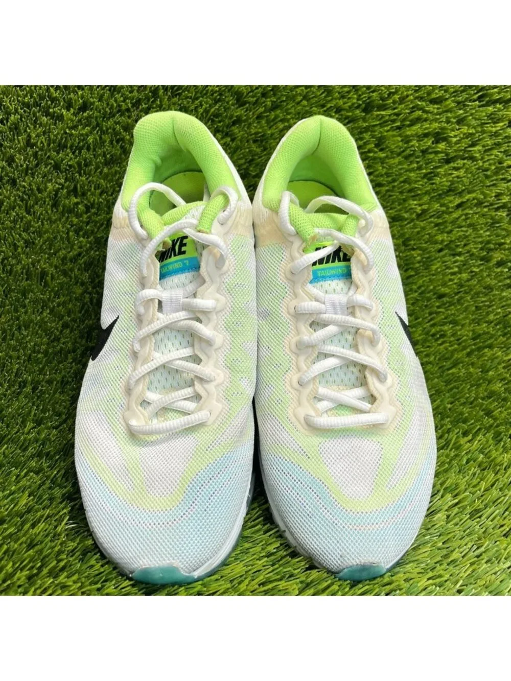 Nike Air Max Tailwind 7 Womens Size 10 White Green Black Running Shoes Sneakers